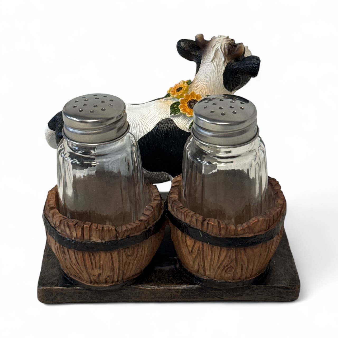 Sunflower Cow Salt & Pepper Shaker Set – Farmhouse Kitchen
