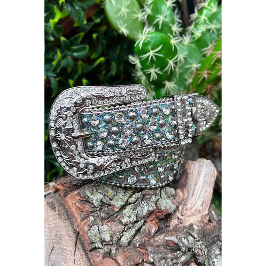 Kids Charm Online - Multi blue Glitter Rhinestone Kids Belt