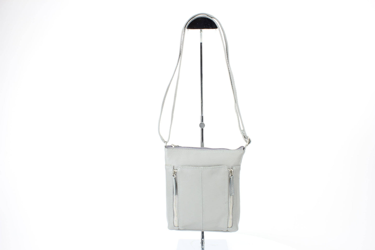 Anchorage Slim Leather Crossbody | Double Zip Detail RB 156