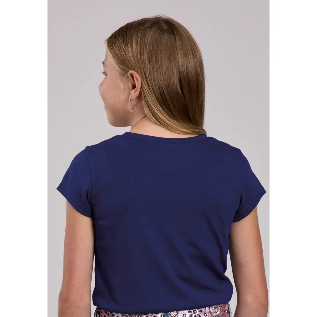 Girls Roper Poly Rayon Jersey Short Sleeve Shirt 03-009-0513-50556