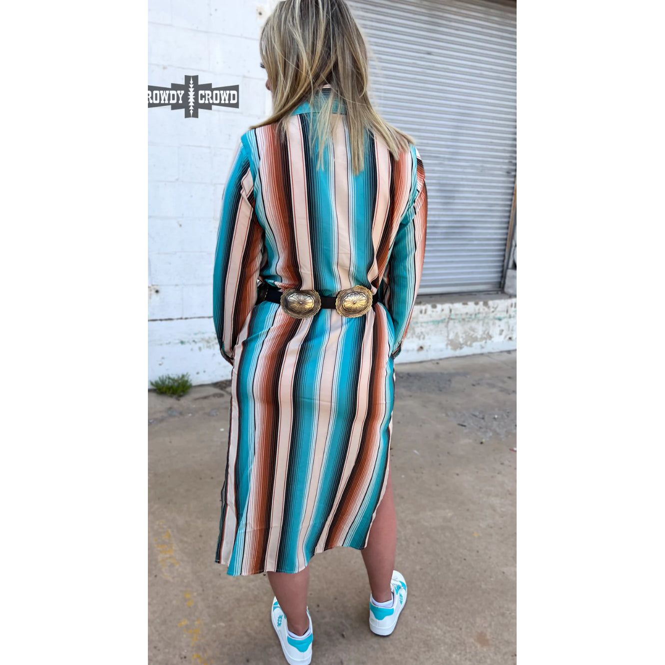 Rowdy Crowd Sunset Serape Dress