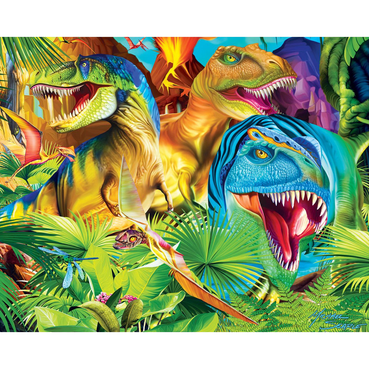 Master Pieces - Glow in the Dark 4 Pack Puzzles (Blue) 100pc 12025