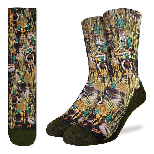 Good Luck Sock - Men's Mallard Ducks in the Marsh Socks