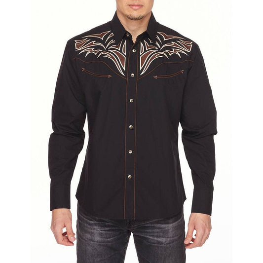 RODEO Men's Western Embroidery Cowboy Outfit Shirts