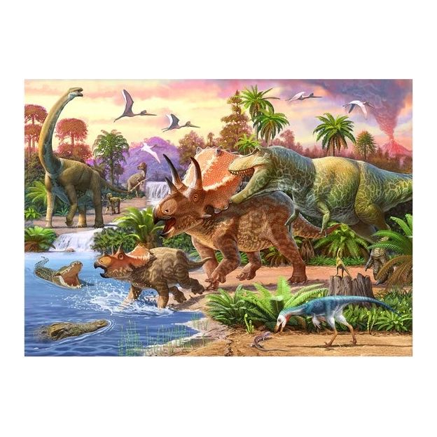 Rivers Edge - Dinosaur at The Watering Hole Puzzle in Tin Box 1000pc 2769