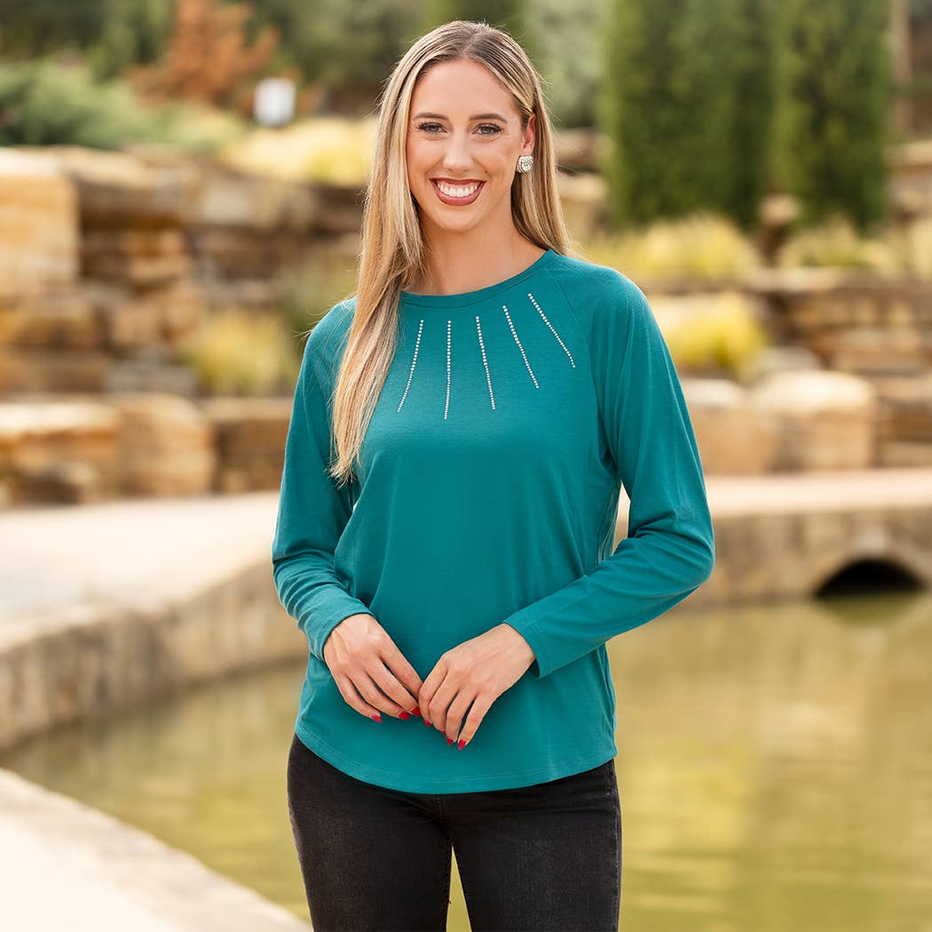 Embellished Long Sleeve Tops