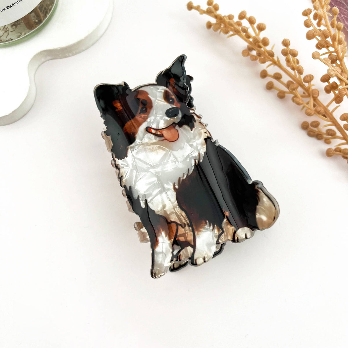 Cartoon Dog Printed Hair Claw, Puppy Lover Hair Clip