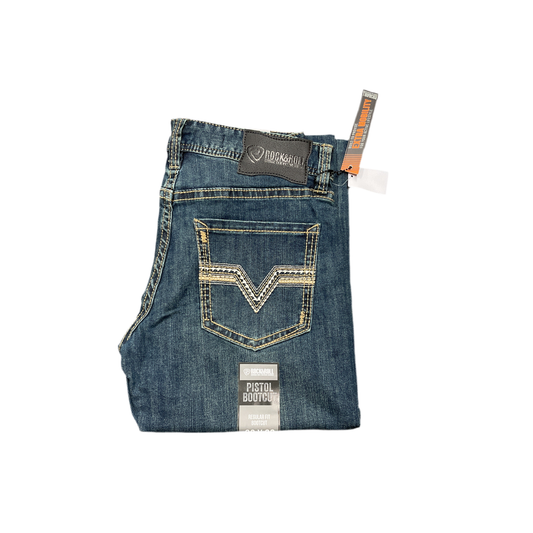 ROCK & ROLL Men’s JEAN - Regular fit, Med Vintage, Pistol Bootcut, BM0PD07358