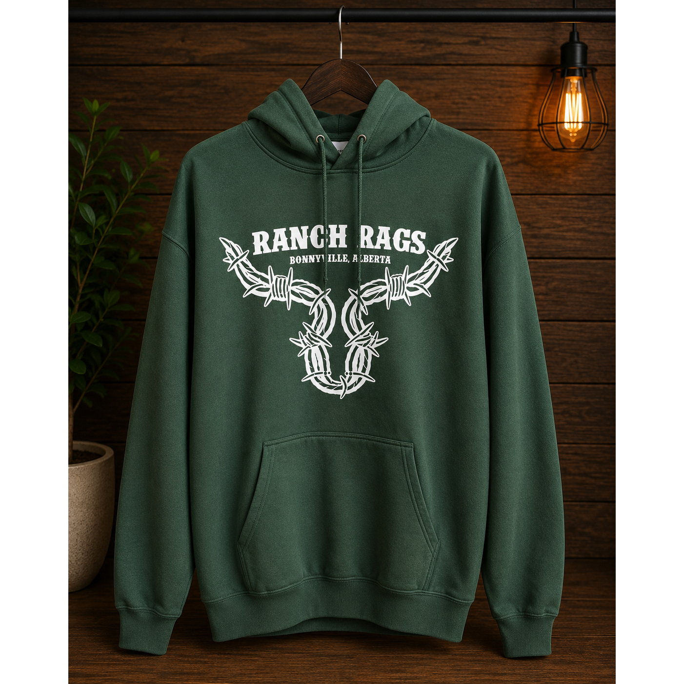 RanchRag's Ranch Tough Barbwire Hoodie