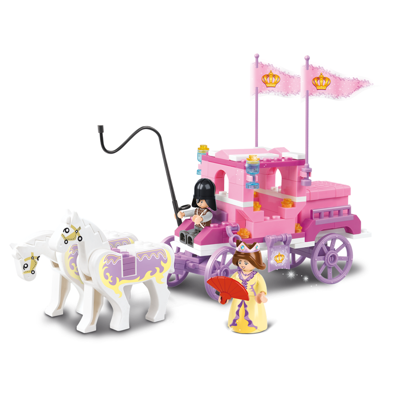 Texas Toy Distribution - Girl's Dream Royal Carriage Building Brick Kit (137 Pcs)