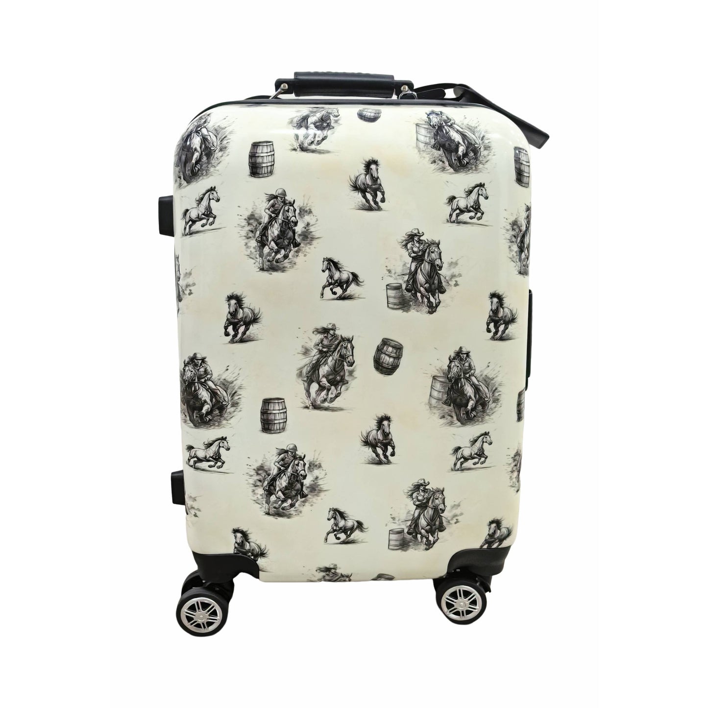 Barrel racing luggage rolling suitcase 