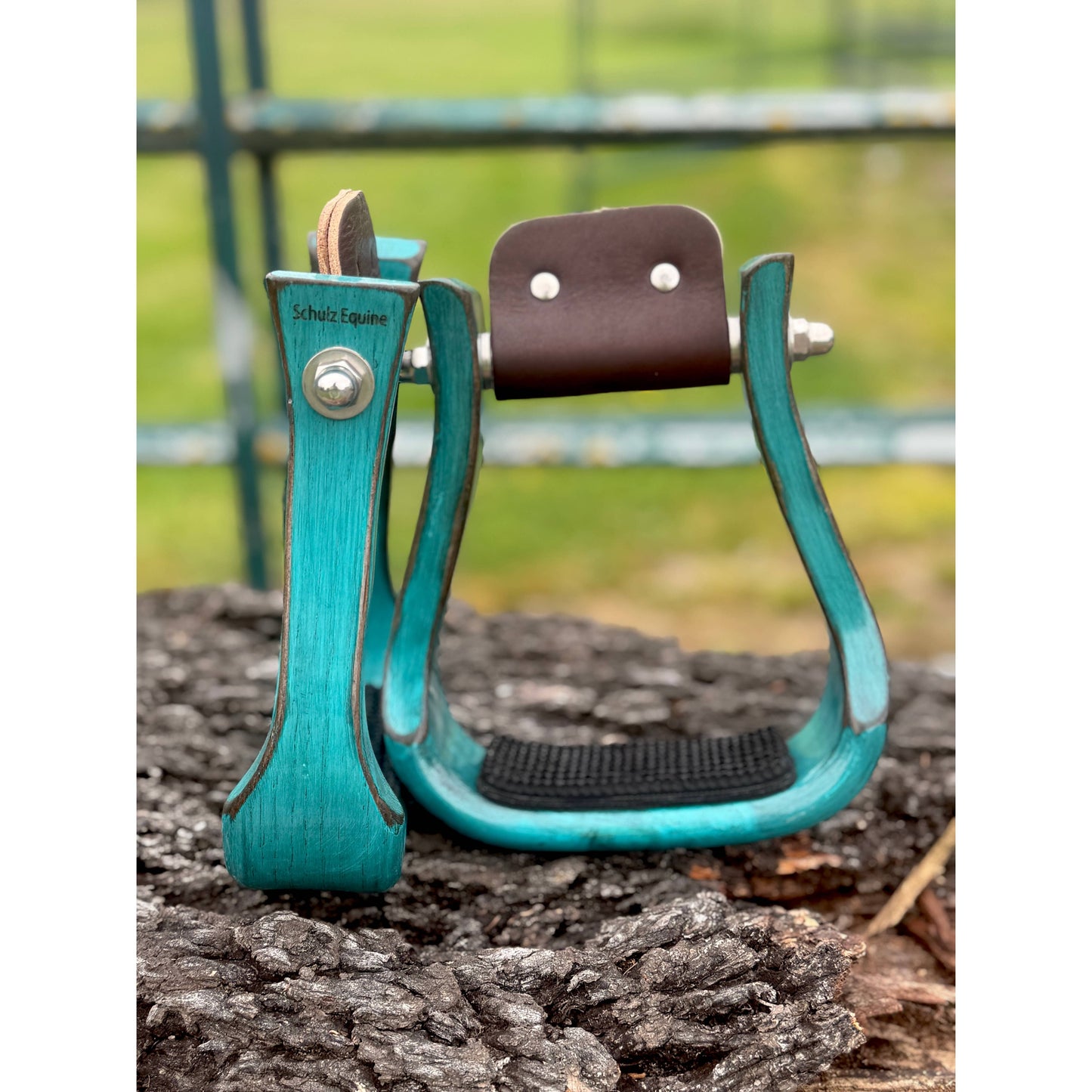 Wooden Stirrups- Turquoise Barrel Racing Style