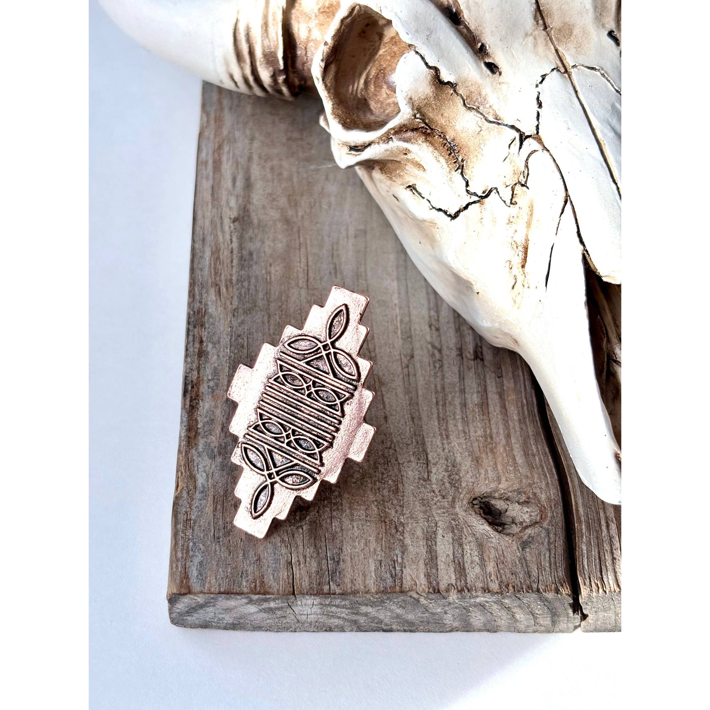 Western Style Aztec Pendant Statement Cuff Ring