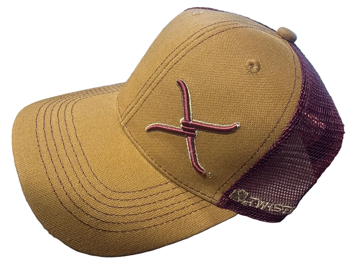 Twisted X Tan Burgundy Cap XC-700