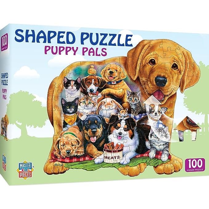 Master Pieces - Puppy Pals Shaped Jigsaw Puzzle 100pc 11926