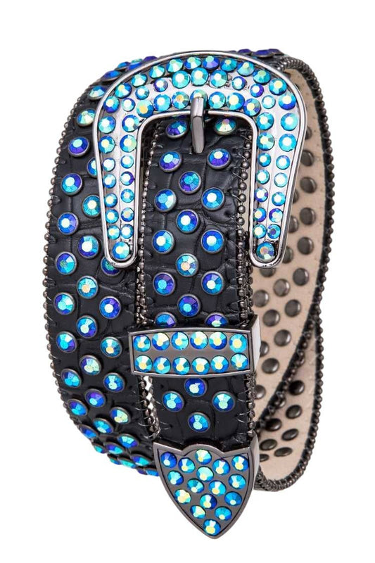 Youth Crystal Leather Belt by Rope & Spurs - 200-CB1011