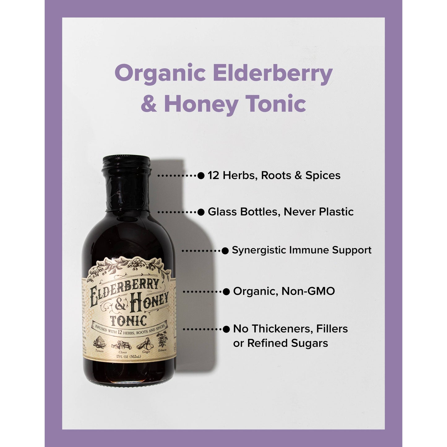 Elderberry & Honey Tonic, 16 oz