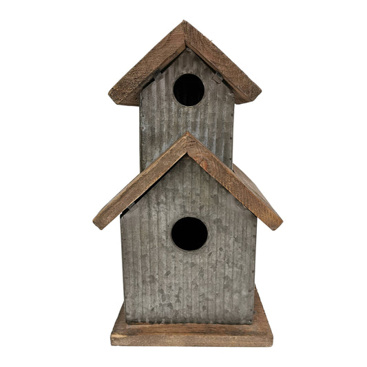Reclaimed Wood and Metal Bird House