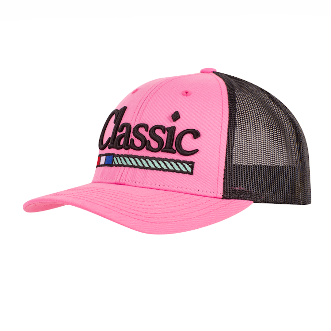 Classic Rope - Pink & Black Embroidered Snap Back Men’s Ball Cap CAPCR63CR4