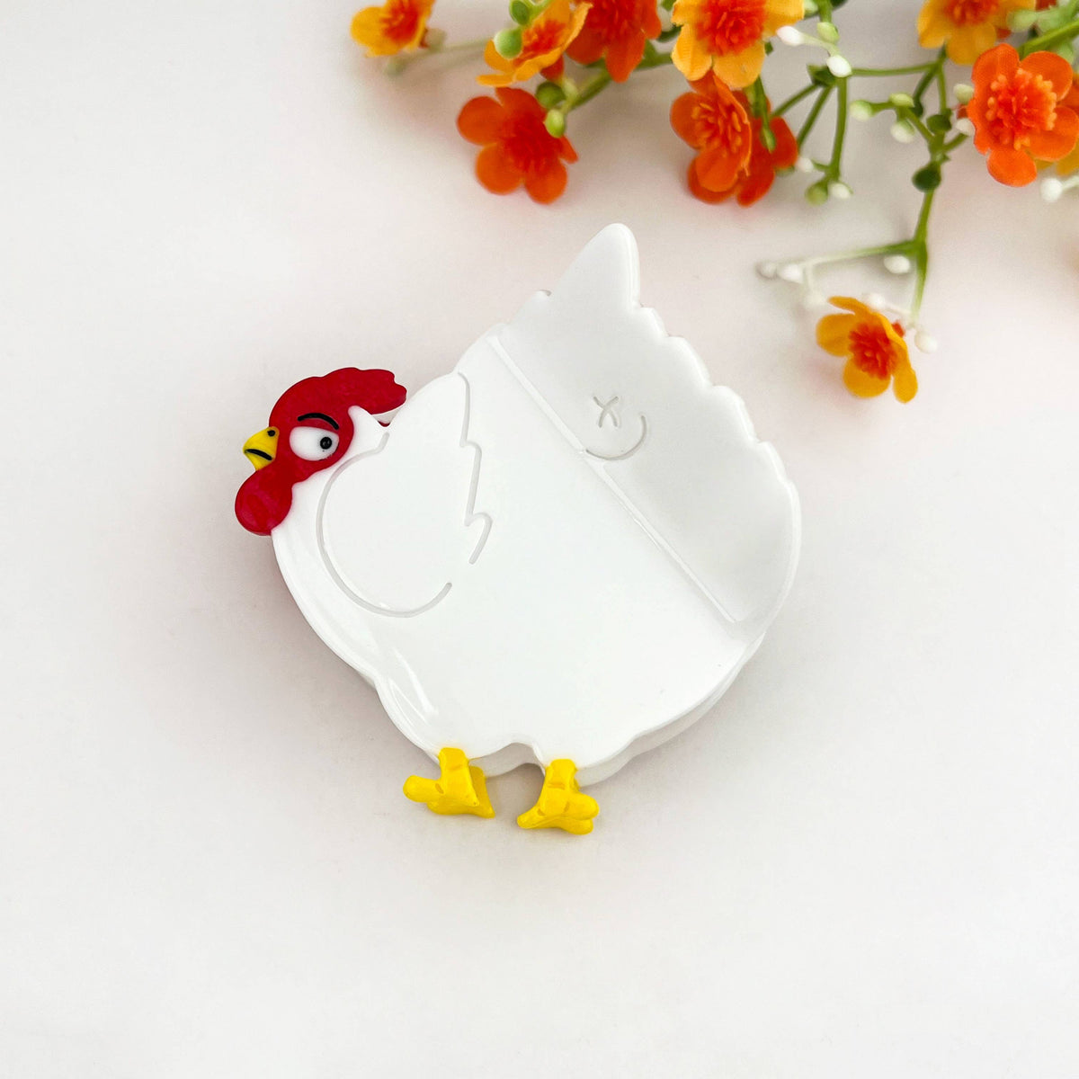 Fun Creative Easter Rooster & Hen Hair Claw Clip