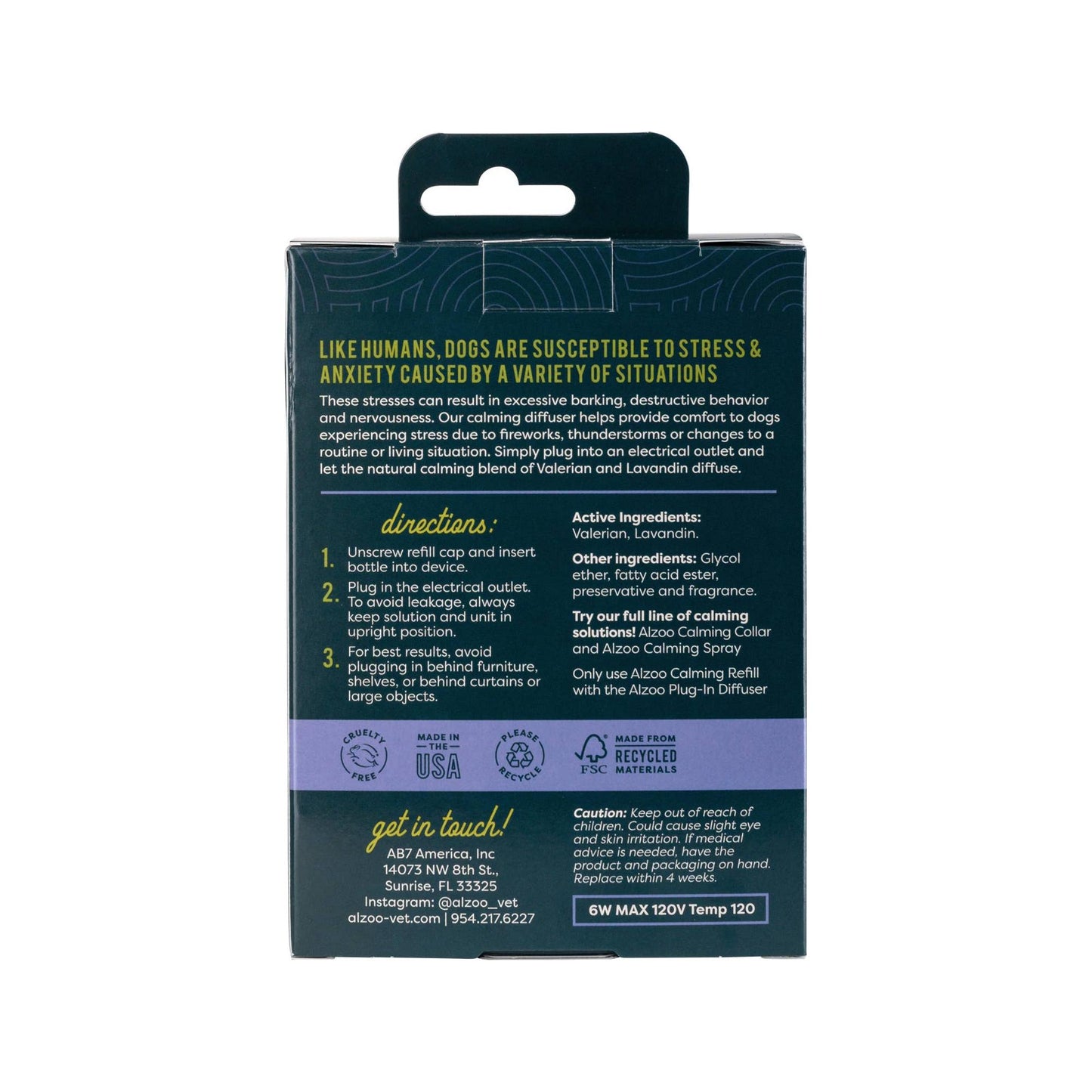 ALZOO - ALZOO Plant-Base Calming Diffuser Plug-in Kit for Dog