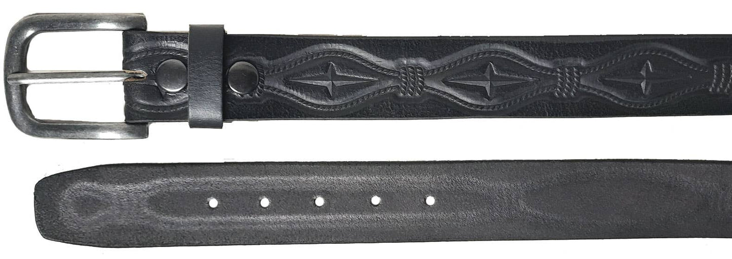 GENUINE LEATHER 40MM ROPE EMBOSSED BELT #1040
