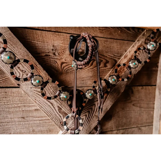 PLR Silver And Gold Gunsmoke Tack Set