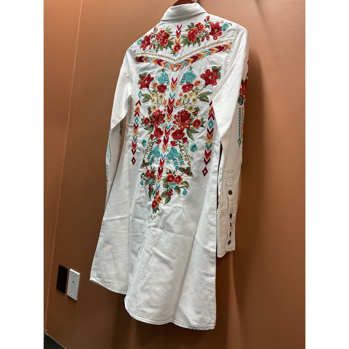 Stetson Ladies, White, Embroidered Dress 11-57-565-3003