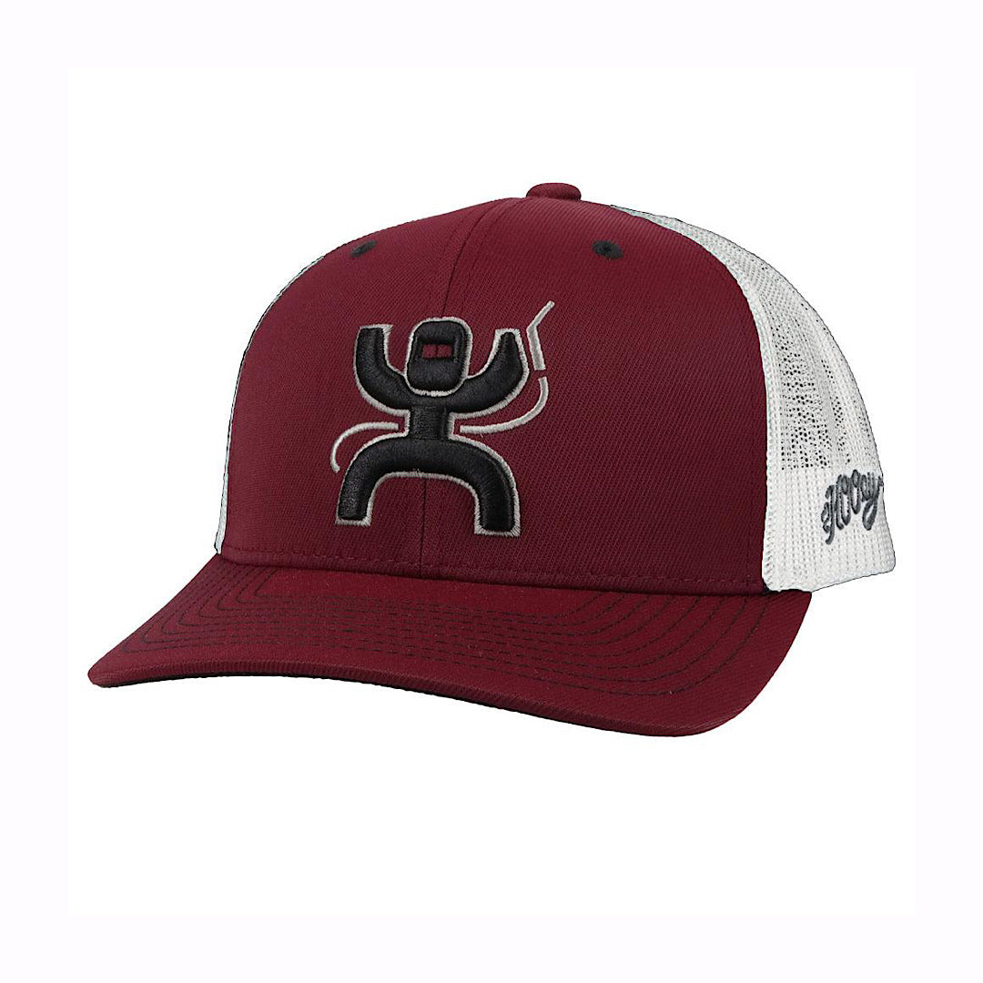 Hooey - Arc Maroon & White Snap Back Men’s Ball Cap 2121T-MAWH