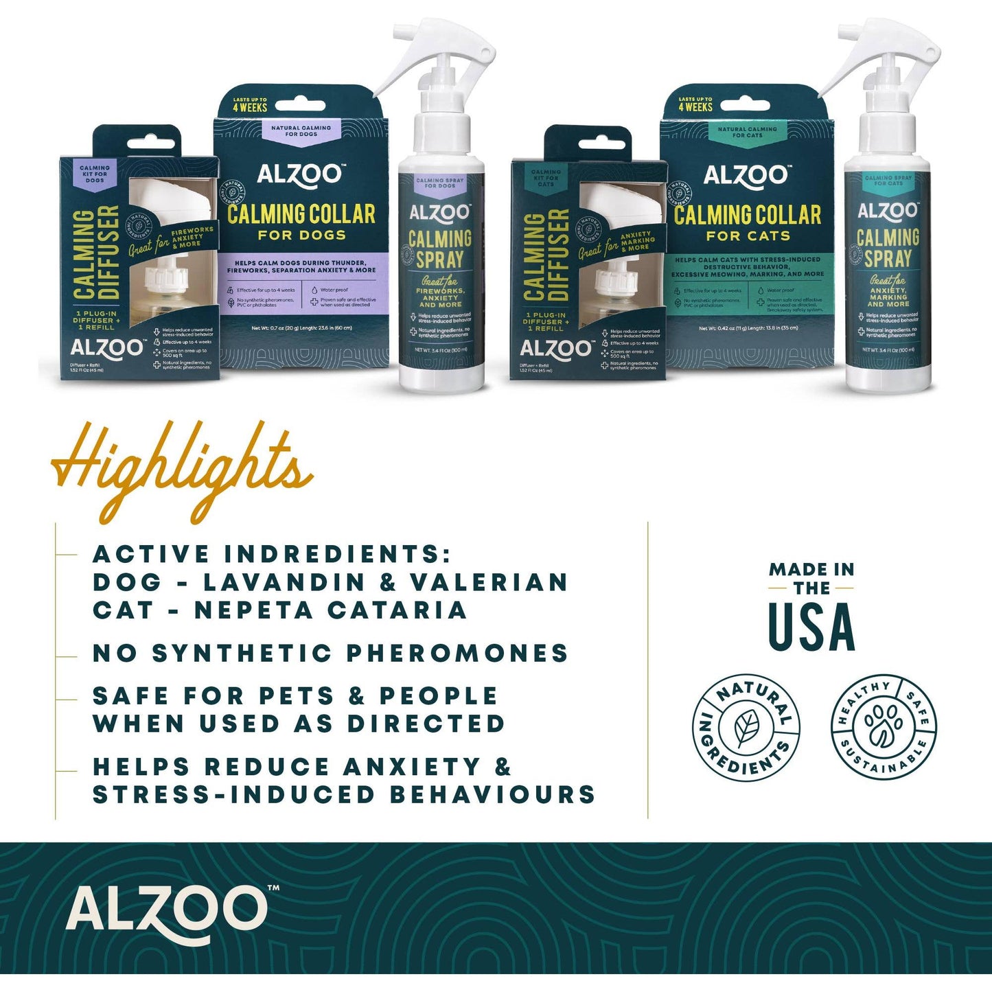 ALZOO - ALZOO Plant-Based Calming Plug-in Diffuser Kit - Cat