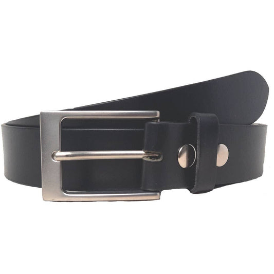 GENUINE LEATHER BELT PLAIN 35MM BLACK AND BROWN #1035