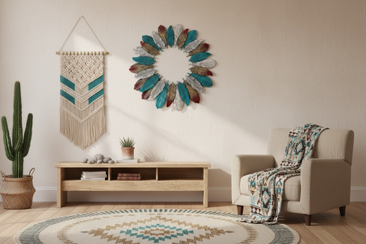 FEATHER WREATH WALL DECOR