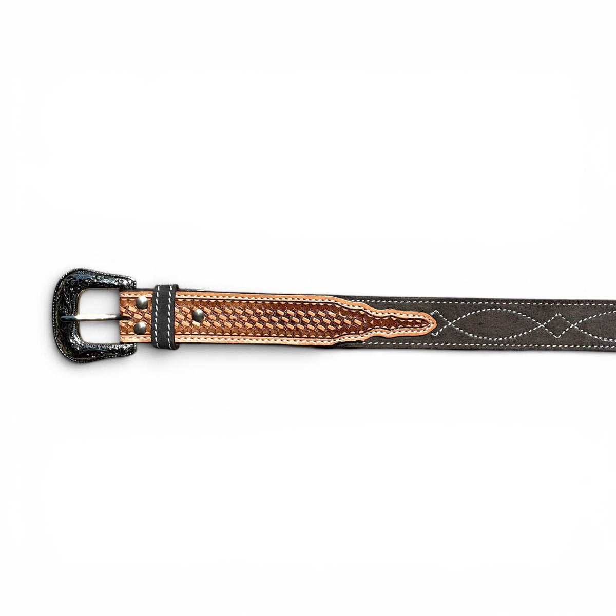 Grey BootStitch belt 