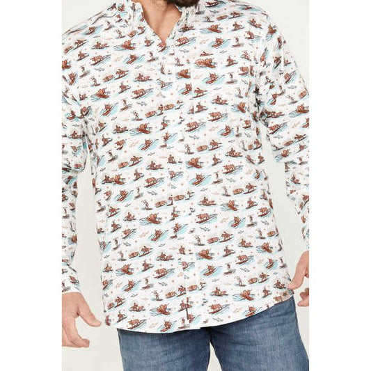 Ariat Men's Tropical Rodeo Print Classic Fit Long Sleeve