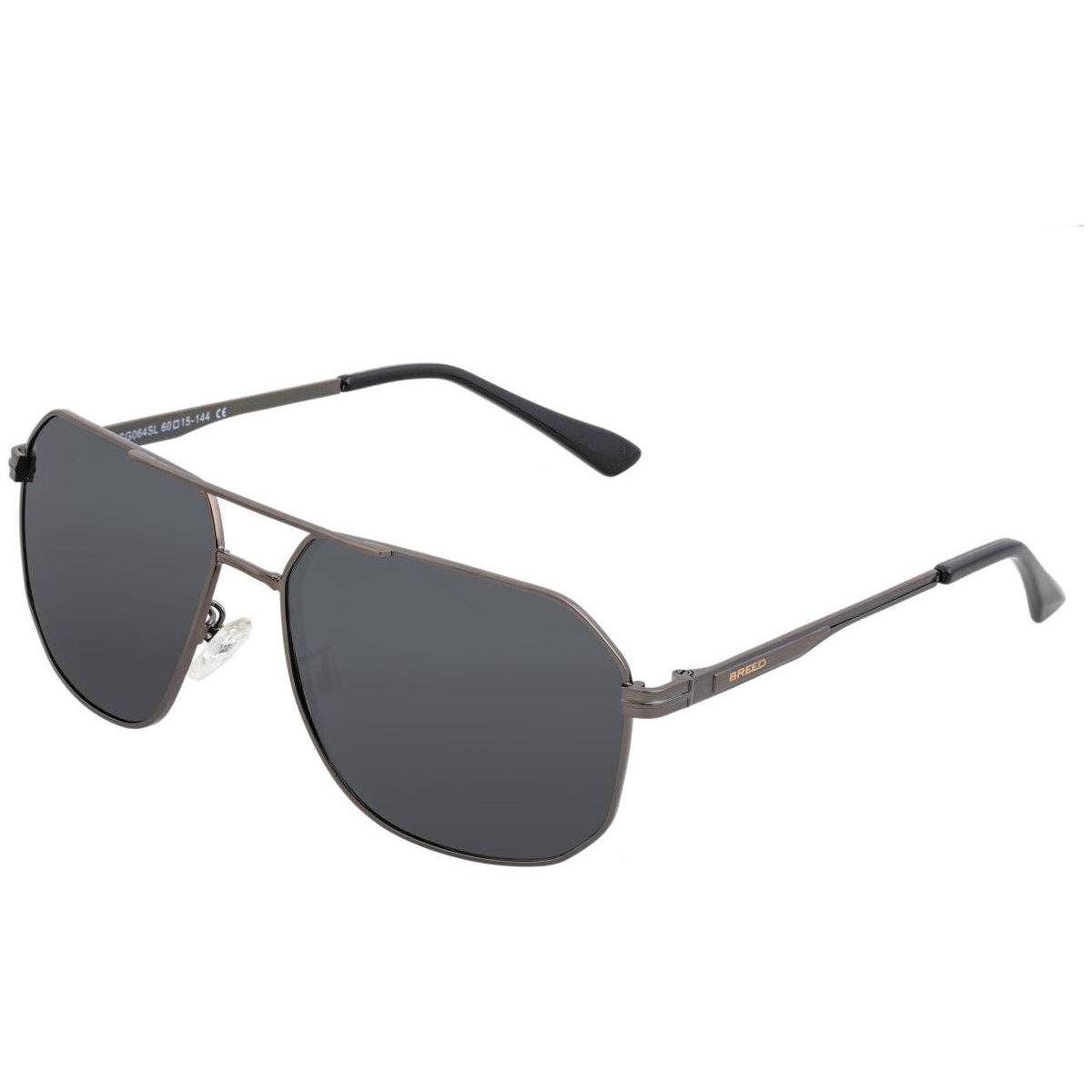 Breed - Breed Norma Stainless Steel Polarized Aviator Sunglasses