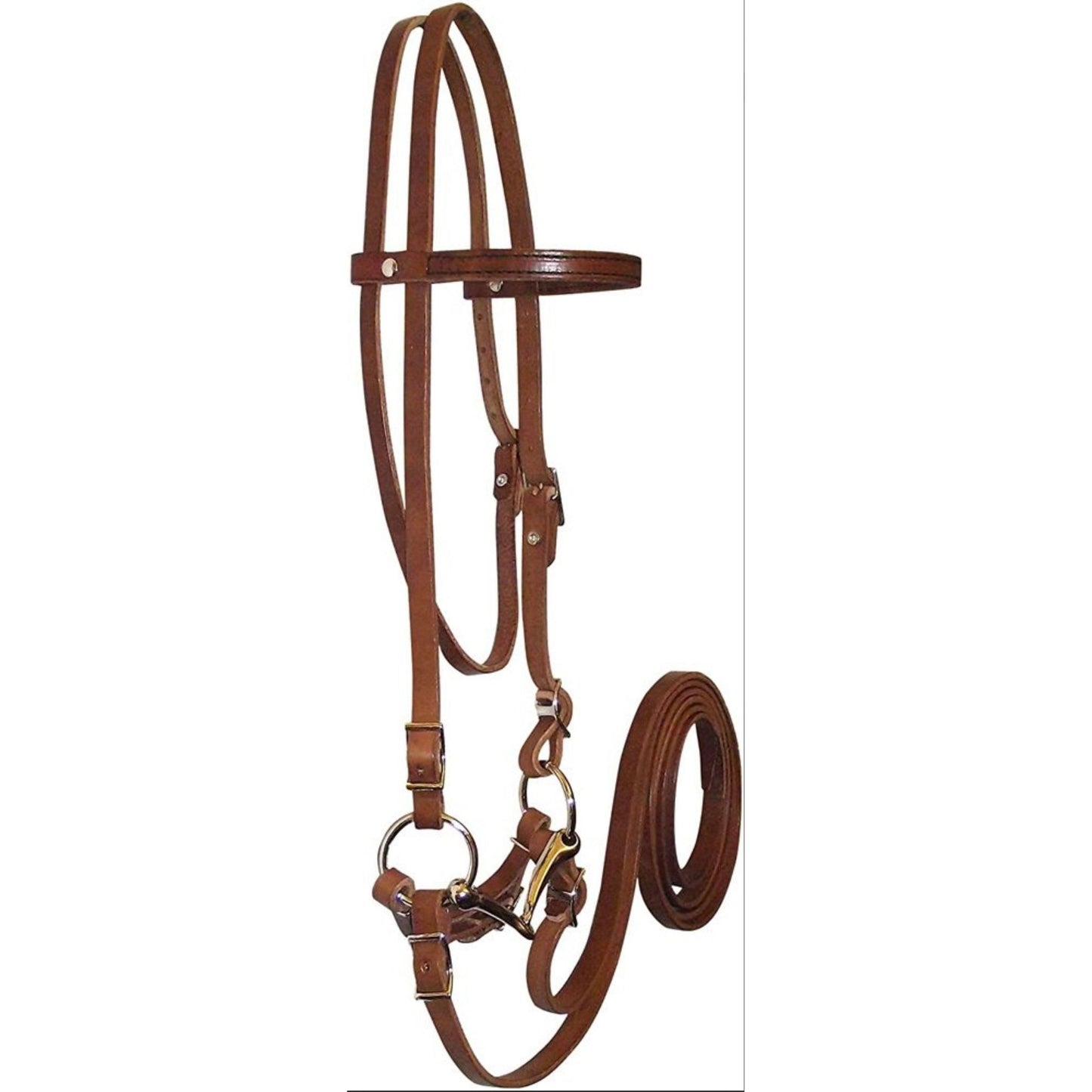 Hamilton 5/8 Inch Argentina Leather Complete Pony Headstall With O-Ring Snaffle