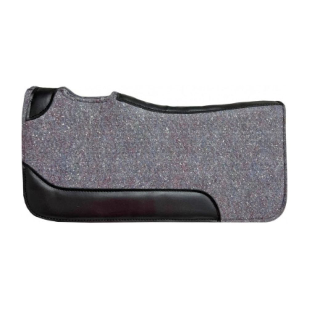 Rugged Ride Contoured Felt Saddle Pad Black/Charcoal