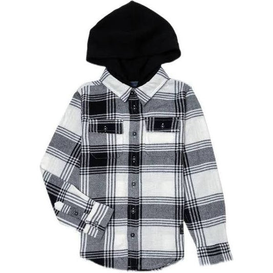 Silver Jeans Co. Little Boys Flannel With Hood