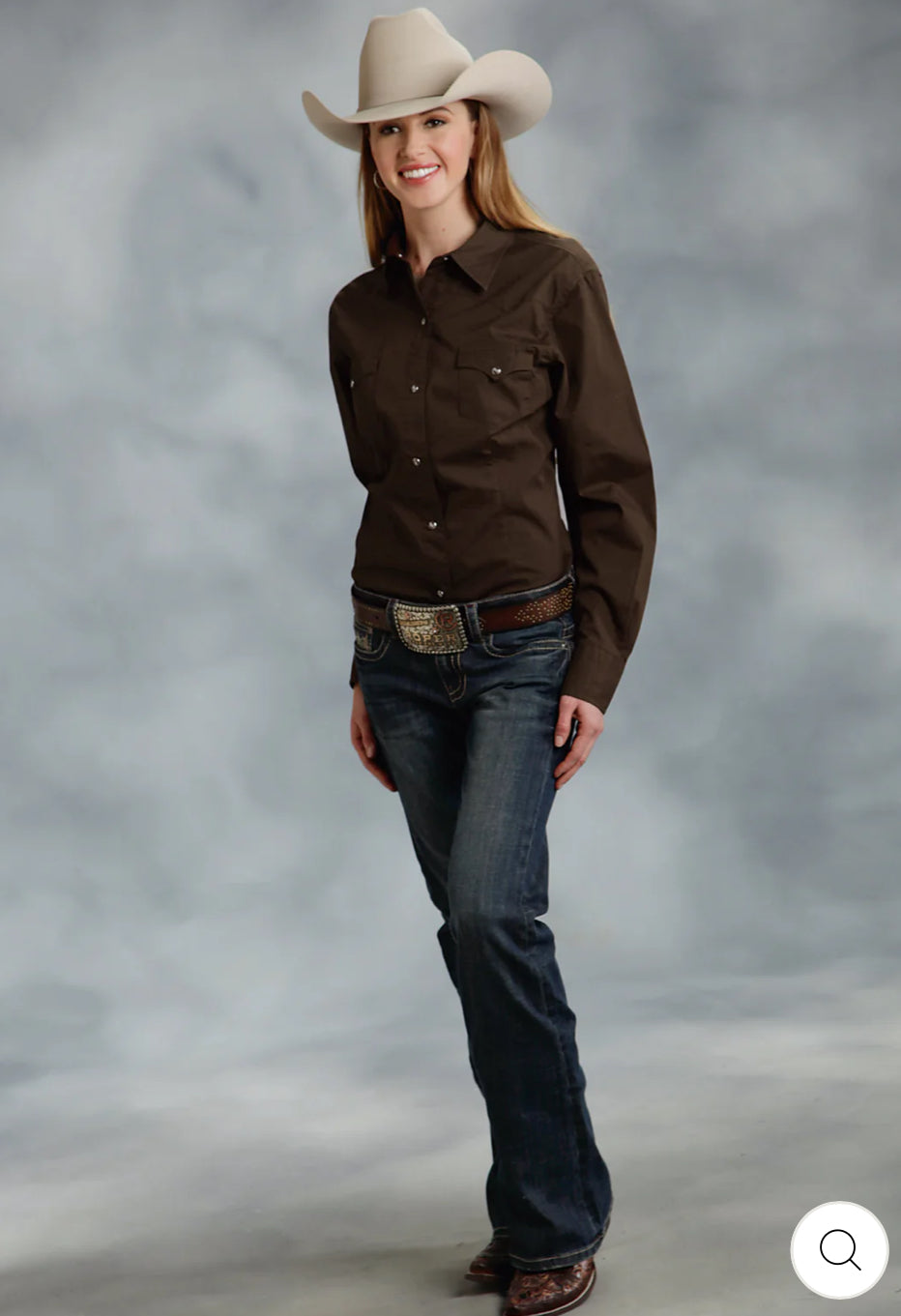 Roper Ladies Solid Poplin Shirt