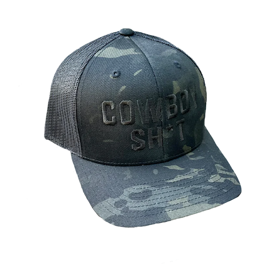 Cowboy Sh*t -  The Cochrane 2.0 Dark Camo & Black Snap Back Men’s Ball Cap