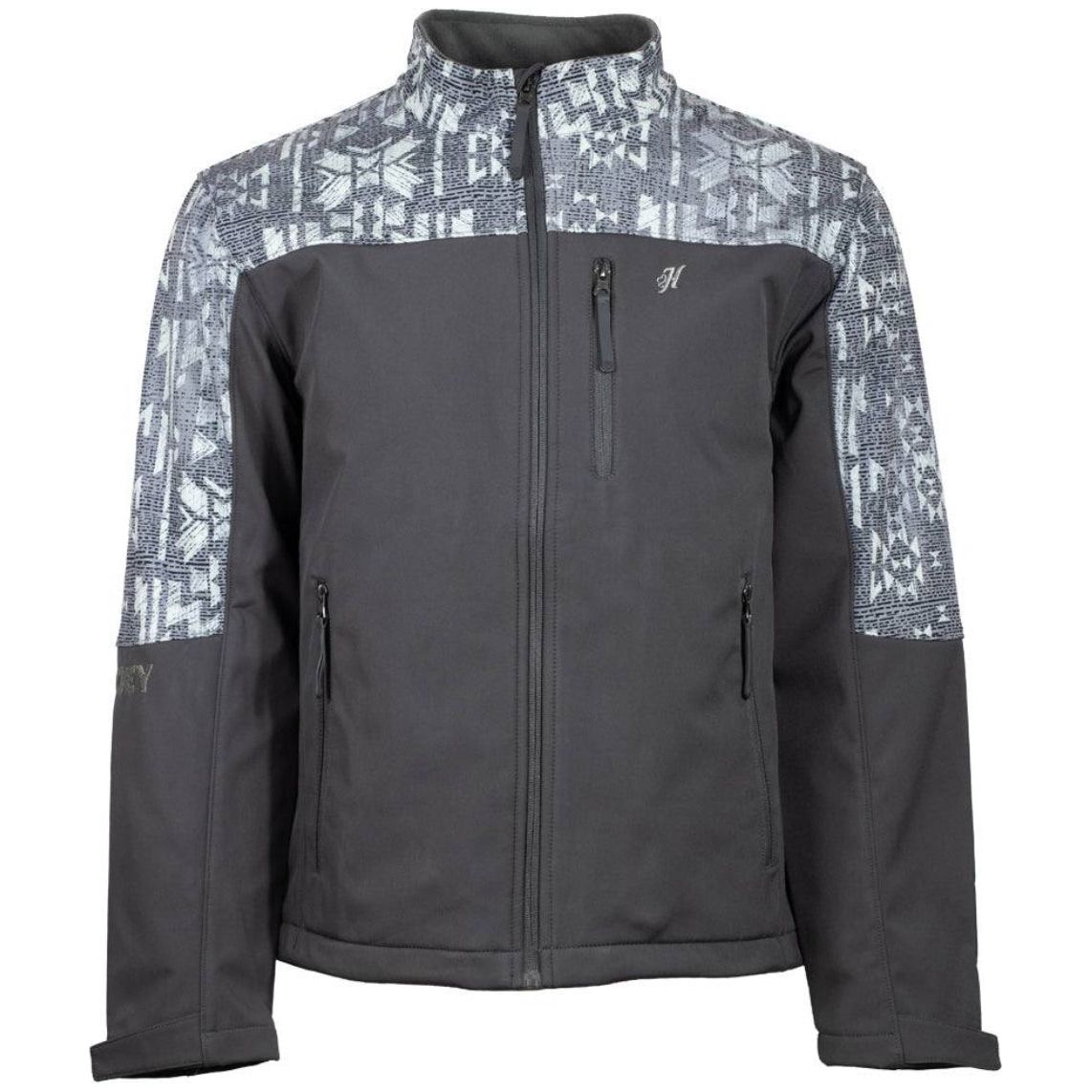 HOOEY SOFTSHELL JACKET YOUTH CHARCOAL AZTEC