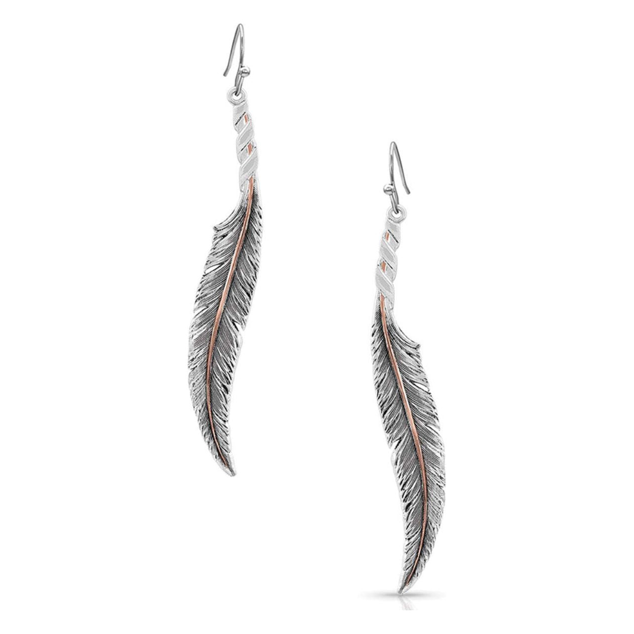 Wind Dancer Wrapped Feather Earrings