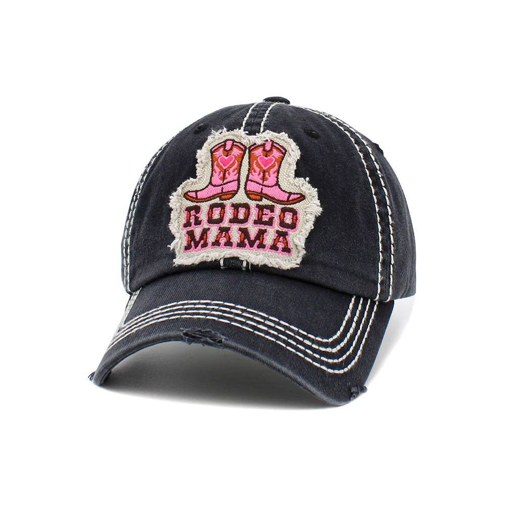 RODEO MAMA Washed Vintage Baseball Cap