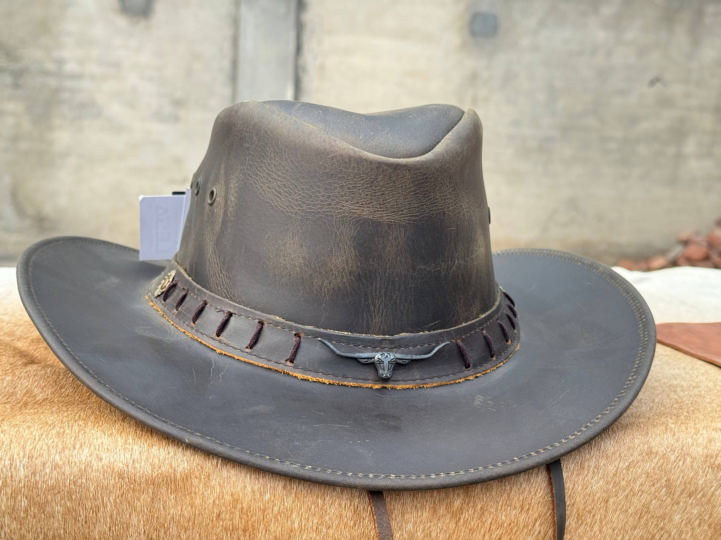 Durham Leather Cowboy Hat