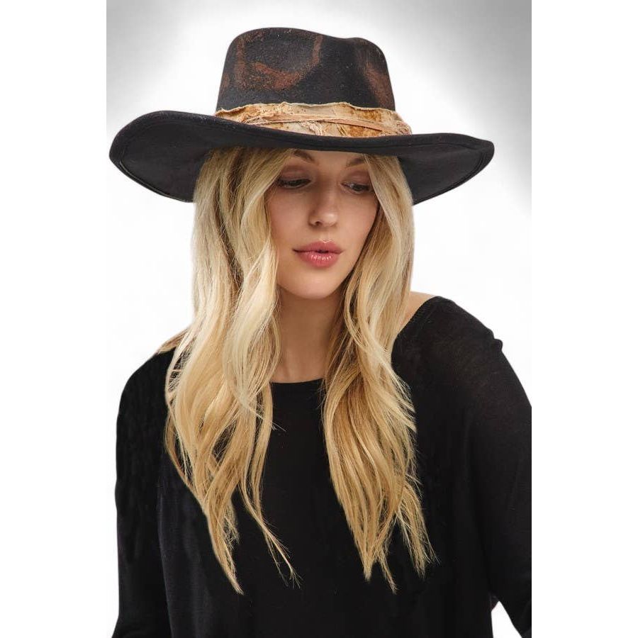 Distress Vintage Shapable Fedora Cowboy Hat MH0238