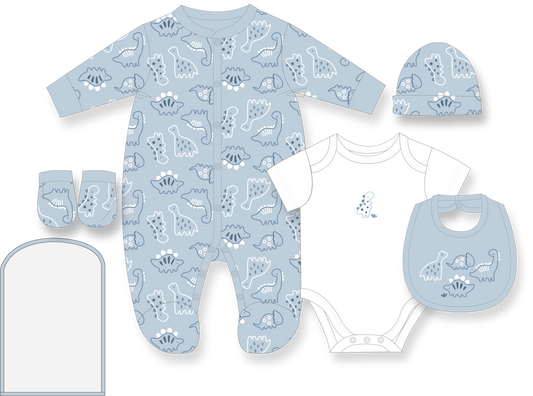 Infant Boys 5 Piece Multipack Set-Dinosaur