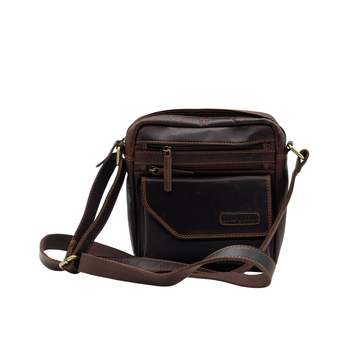 Genuine Leather Crossbody Purse Style – Brown 358