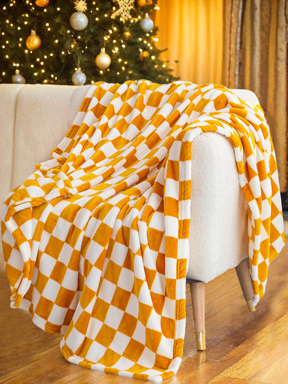 Checkerboard Printed Soft Throw Blanket 47*78 inch