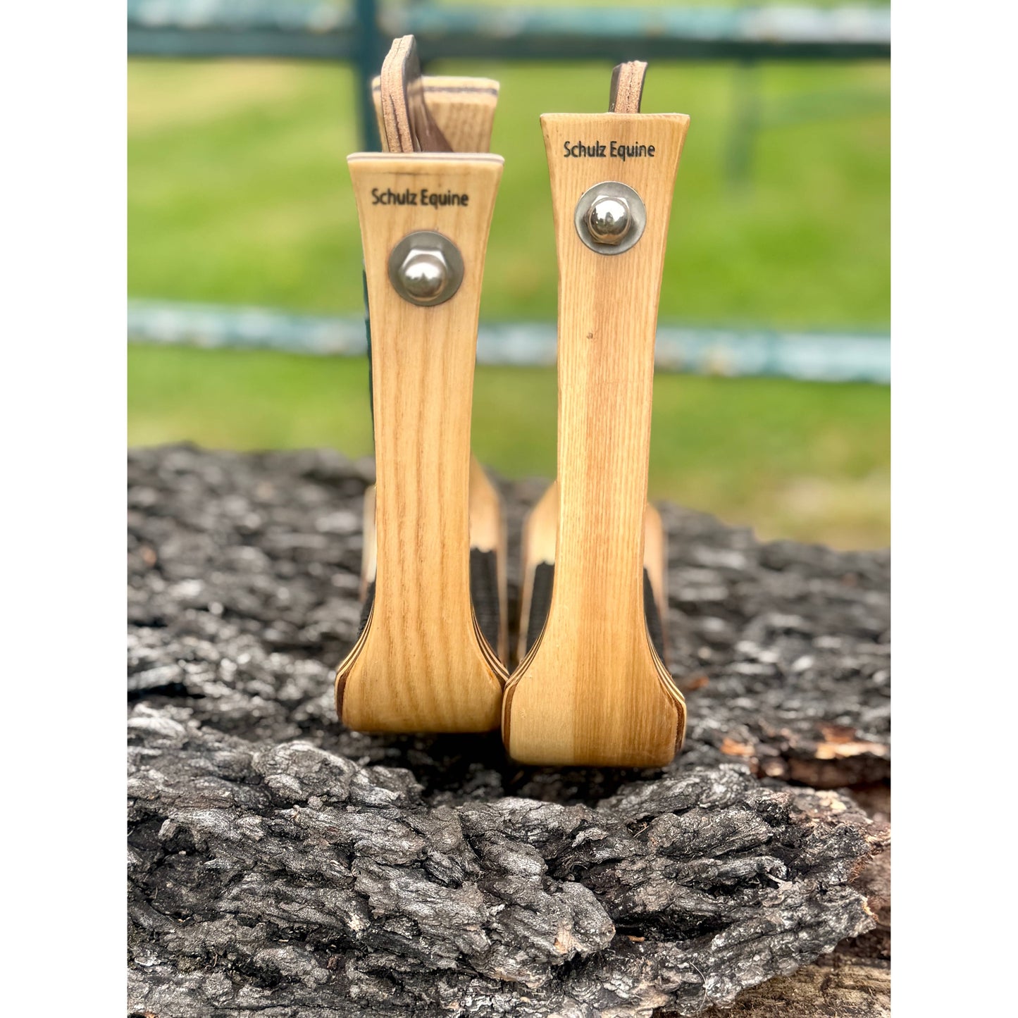 Wooden Stirrups- Angled Ashwood Barrel Racing Style
