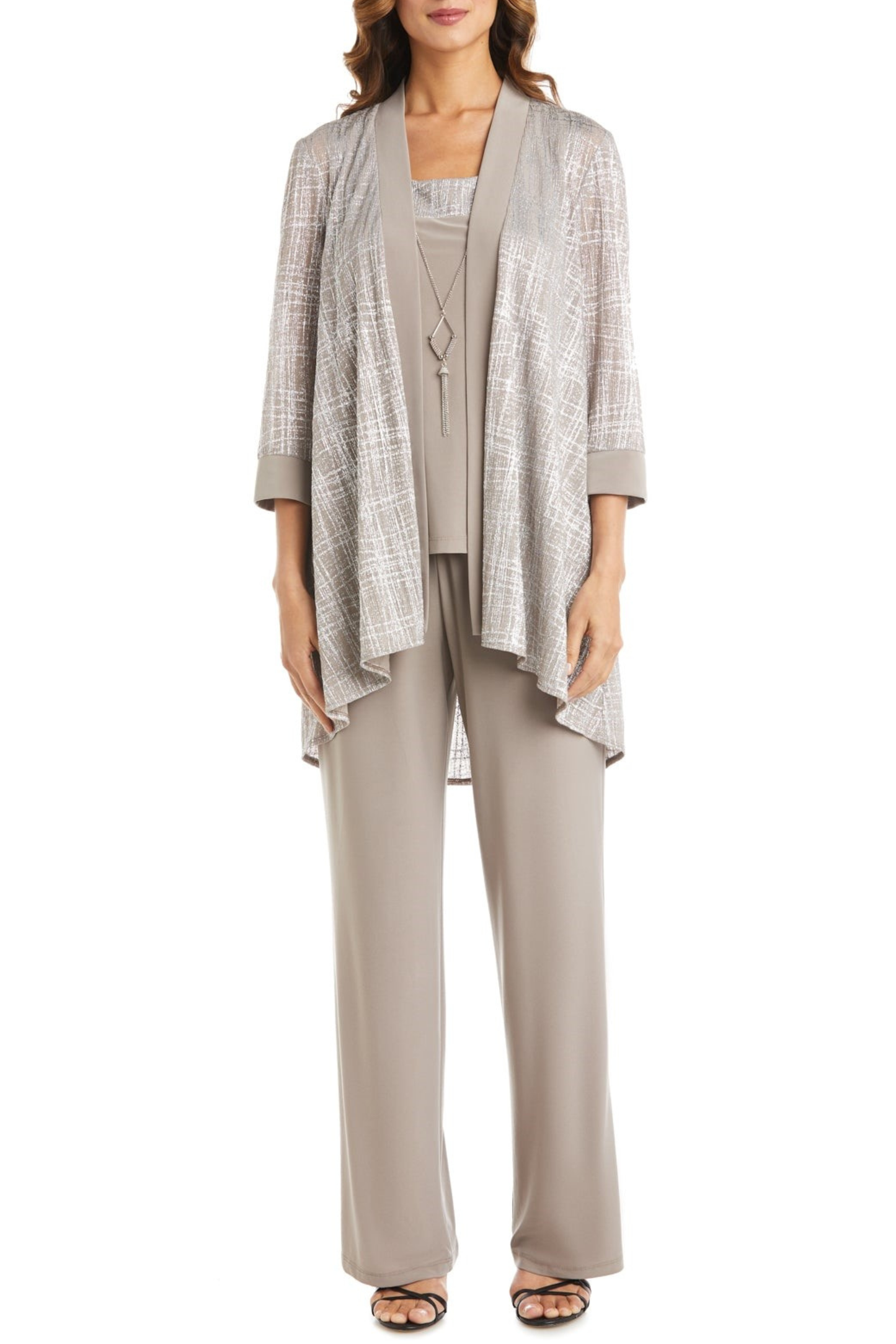 RM Richards 3-Piece Glitzy Evening Pants Suit Set
